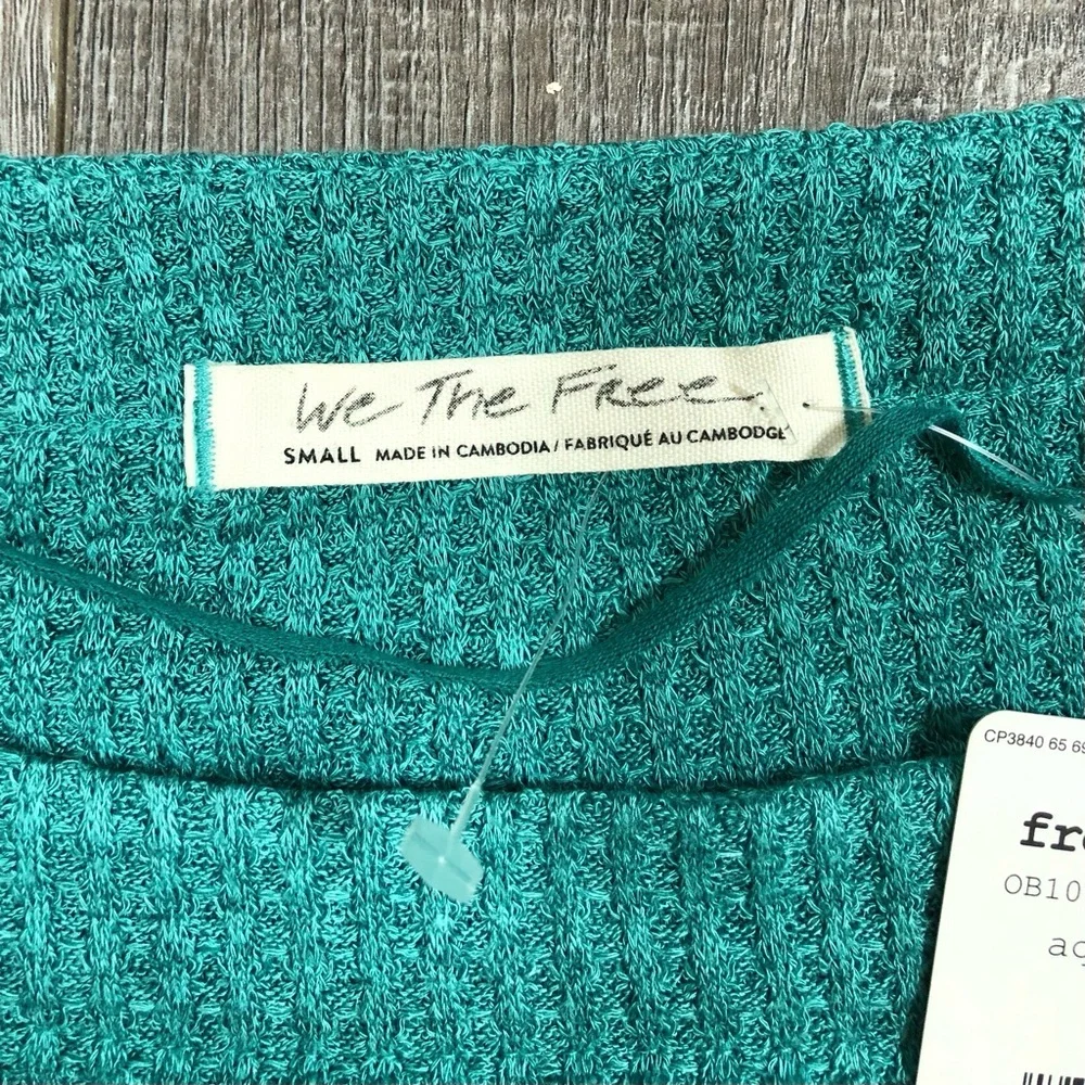 Free people North Shore Aqua Bright Thermal Tunic Size Small